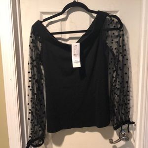 Black off the shoulder sweater